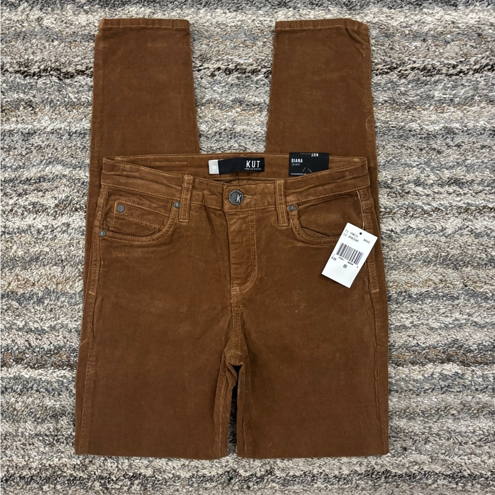 Kut From The Kloth Diana Corduroy Skinny Jeans Sz 00 NWT | KUT Diana Skinny NEW-